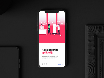 Tutorial step clean design magenta minimal app mobile rating red simple