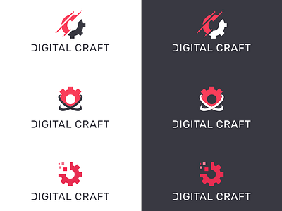 Quick logo cog digital identity logo minimal settings