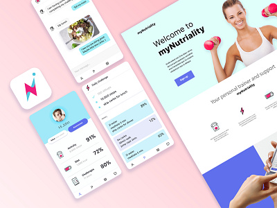 Fitness App Case Study app fitness identity ios landing page logo mobile website