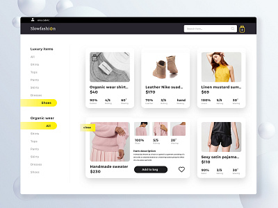 Fashion App Desktop apple art challenge clean dead brands design desktop fashion luxury minimalism mobile organic responsive shopping simple sphere ui ux whitespace yellow