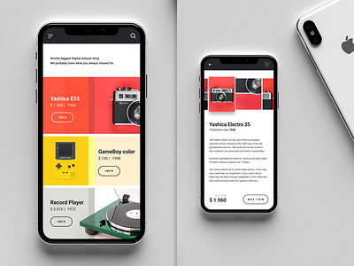 Retro app apple catalogue challenge fun mobile retro ui ux