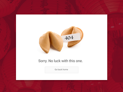 404 404 challenge chinese cookie design error fortune cookie fun simple typography ui ux