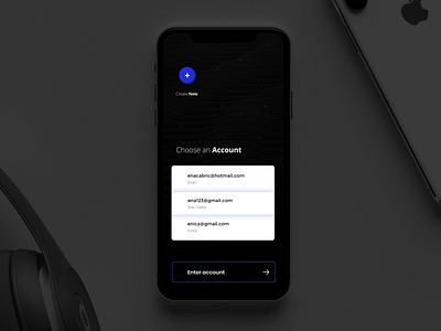 Choose Account account app apple challenge clean design fun log log in mobile sign in simple typography ui ux vector
