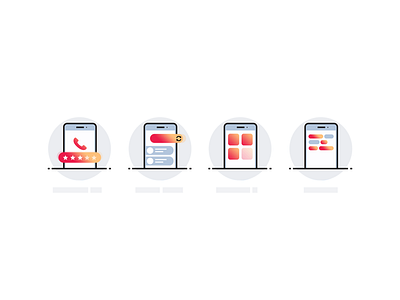 Descriptive icons app apple branding design gradient icon illustration mobile motion ui ux vector