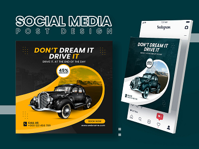 Car Social Media Banner Design ads banner branding car banner car design car post template car social media car social media post design design facebook banner facebook post graphic design illustration instagram banner instagram post social media post design typography web banner