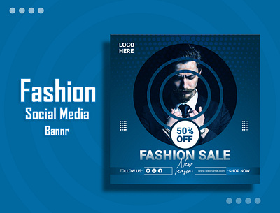 Fashion Social Media Banner Design ads animation banner branding design fashion ads banner graphic design illustration instagram banner social media banner social media post design