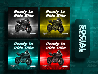 Bike Social Media Banner | Social Media Post 3d ads animation banner banner design bike banner bike social media banner design bike social media post design branding design facebook post graphic design illustration instagram banner instagram post logo motion graphics post social media banner design ui