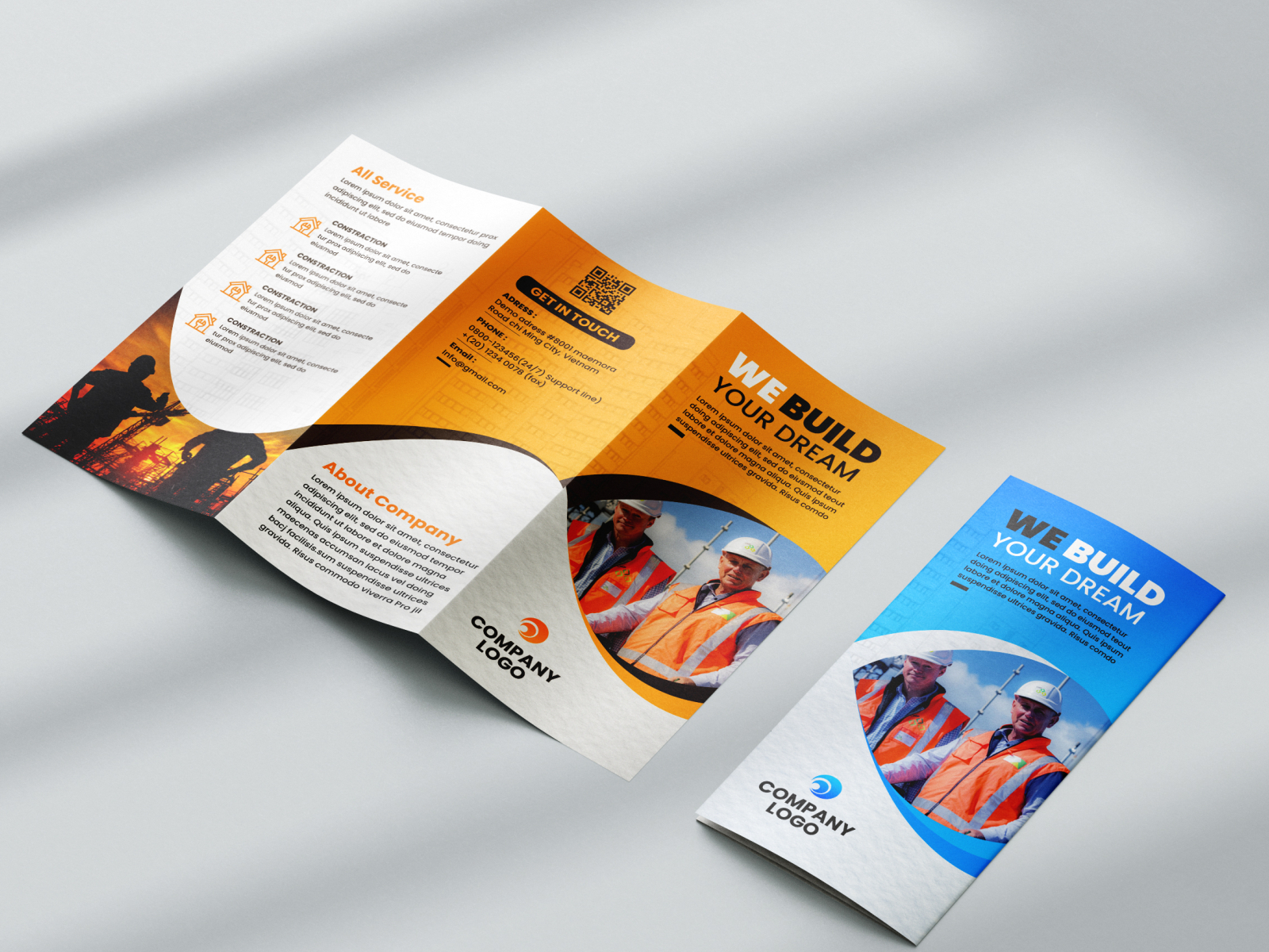 Construction Trifold Brochure by Probin Ds on Dribbble