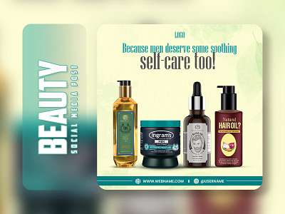 Skin care Products - Social media Post design beauty products banner social media banner