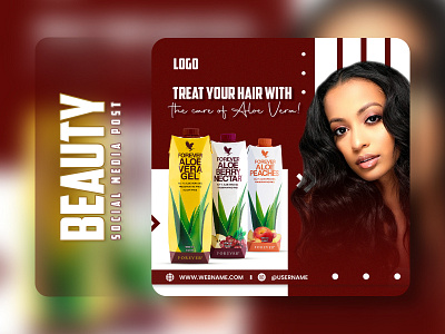 Beauty Brand Social media Post design