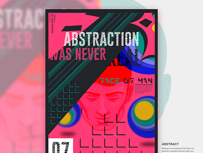 Abstraction was never real daily design post poster poster art poster design practice typography vector