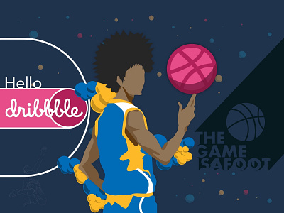 Hello Dribbble design dribbble first shot hello illustration invite new