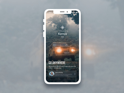 Day 15 - Design Exploration - Travel app app concept branding daily dark design flat interface interface design kenya landrover logo minimal mobile practice travel type typography ui ux