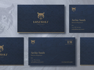 Business Card Lonewolf branding business card card classic creative daily design elegant illustration logo logo design practice typography vector vintage wolf