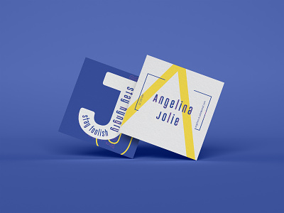 Bold Business Card blue branding design business card clean creative flatdesign inspiration minimal modern motivation quote typography yellow