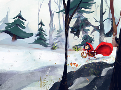 Red Riding Hood book character children childrens book cute digital painting illustration kidlit picture book red riding hood story
