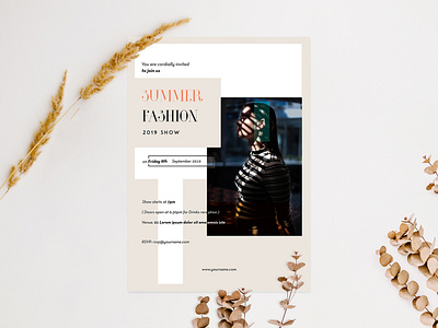 Fashion Flyer event flyer fashion flyer free mockup minimal flyer mockup modern flyer