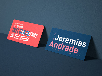 Jeremias Business Card blue business card clean landscape business card minimal quote red