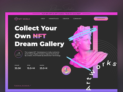 NFT Web Page Design graphic design nft ui ux web design