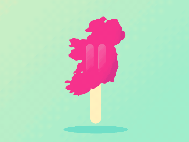 Ireland Lolly 2d animation animation hot icecream ireland lolly melt motion graphics