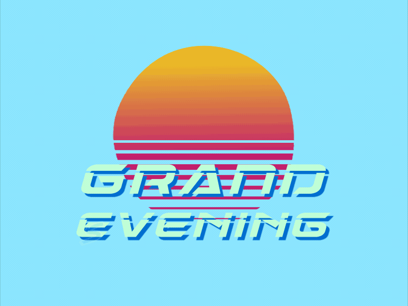 Grand Stretch in the Evening 2d animation 80s animation ireland motion graphics suns sunset