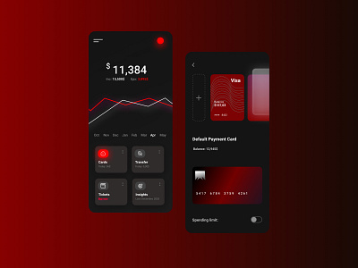 Concept of banking app app design ui ux