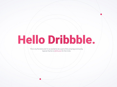 Hello Dribbble dribbble hello dribble invitationshot