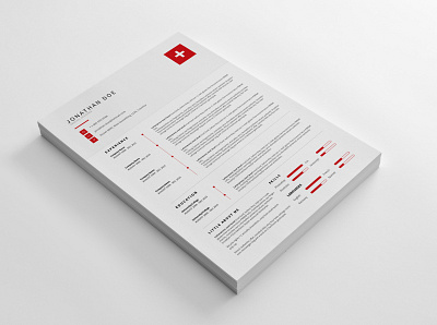 CV/Resume - Clean and modern 300dpi a4 clean cmyk cv design cv template modern print print design print ready professional resume resume resume clean