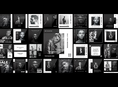 THE BLACK ONE - Instagram PowerPoint Template agency business clean creative fashion feed igfeed innovative instagram instagramfeed instagramtemplate modern organisation powerpoint presentation template unique