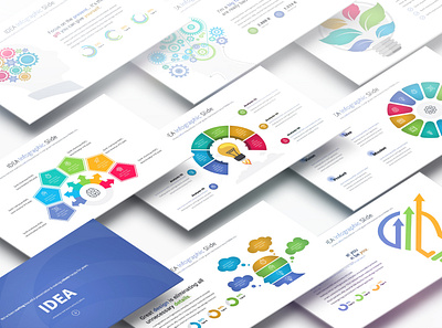 IDEA - PowerPoint Infographics Slides advertising brain brainstorm bright bulbs business creative gear idea launch management marketing presentation professional simplicity solution startup success technology