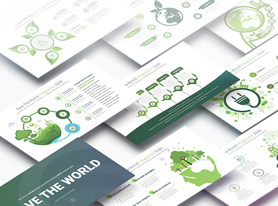 Save The World - PowerPoint Infographics Slides ecofriendly ecofriendlyliving ecological ecology energy environment marketing powerpoint recycle savetheplanet slide presentation solar