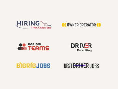 Driver Recruiting Sites Logos branding design illustration logo vector