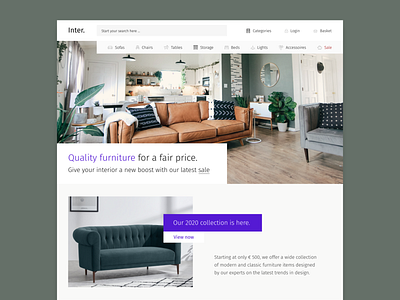 eCommerce Furniture re-design ecommerce ui