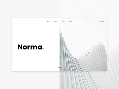 Norma. clean design landing one page ui ux web website