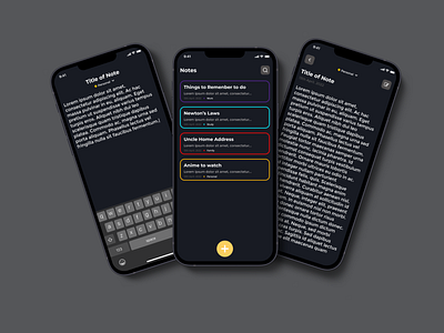 Notes App app design notes notes app ui ux