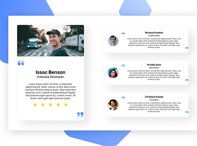 Product Testimonial/Review Section - Web design e commerce review testimonial ui ux