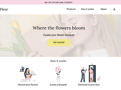 La Fleur | Flower Delivery Website design floral floral delivery flower illustration ui ux website