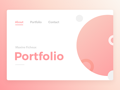 Portfolio Header Concept