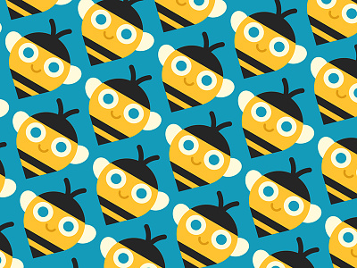 B´s bees cartoon character design illustration pattern vector