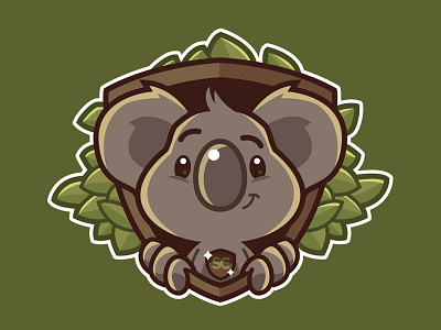 Koala mascot cartoon character design illustration koala mascot salesforce vector