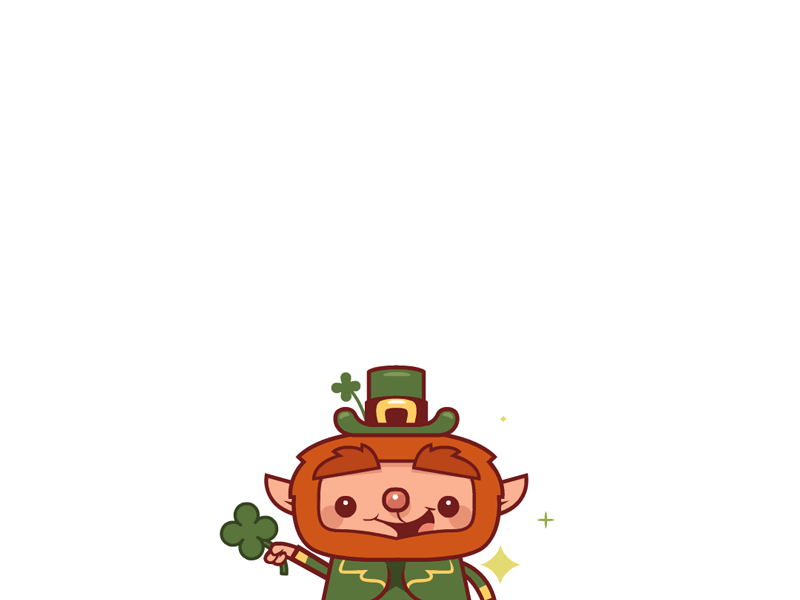 Happy St.Patrick's Day! animation clover google googlehangouts green ireland irish leprechaun motiongraphics shamrock vector