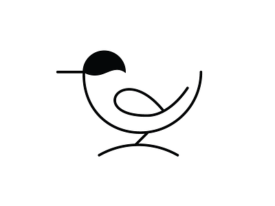 Arctic Tern bird illustration line logo tern