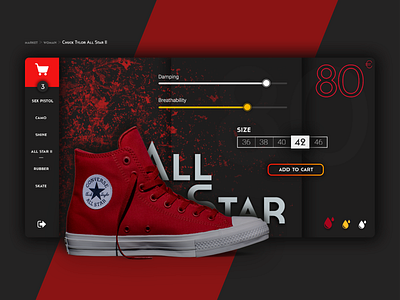 Shopping App all stars app dashboad shoes shopping ui visual design