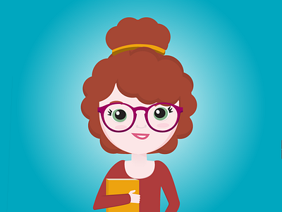 Character Illustration for Product character cute girl illustration nerd vector
