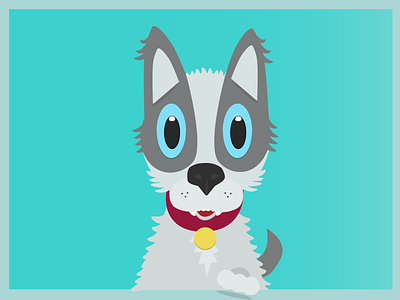 Dog dog flat puppy vector