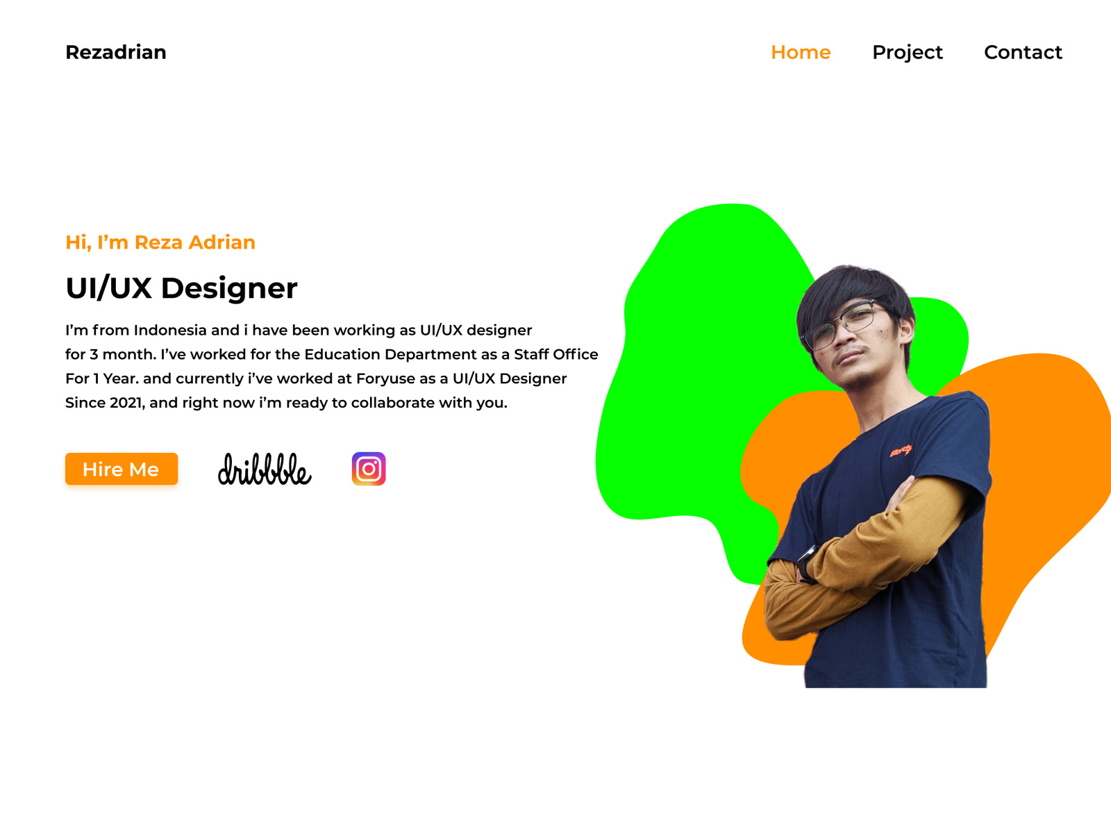 Web Portfolio by Reza Adrian on Dribbble