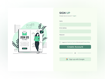 Sign Up Page | Daily UI 1 concept dailyui dailyui1 graphic design page sign up sign up page ui ui design ux