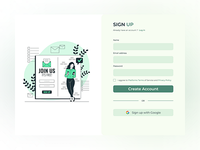 Sign Up Page | Daily UI 1