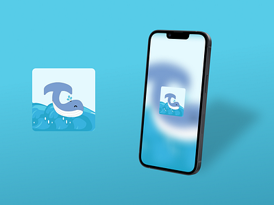 Fusion Tumblr with Blue Whale Design App Icon app app icon blue whale branding concept icon mobile rebound redesign shots t tumblr ui ui design