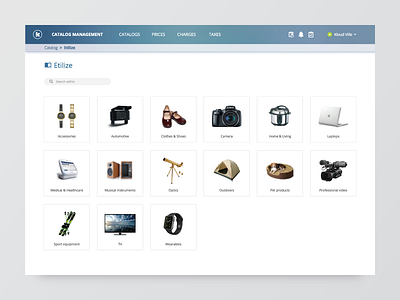 Landing page for catalog blue catalog clean design ecommerce interface products ui ux web